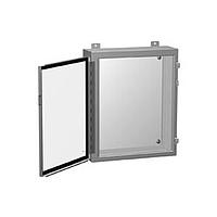 Hammond Manufacturing 1418B8 Single Door N12 Wallmount Encl w/panel - 16 x 12 x 8 - Steel/Gray