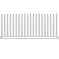 Wakefield Thermal 122258 Extrusions Extrusion Cut to Length, 12", High Aspect Ratio, Heat Sink 15817, 12x7.38x3.1"