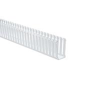 HellermannTyton 181-24014 Slotted Wall Wiring Duct Slotted Wall Wiring Duct, 2" x 4", Adhesive, PVC, White, 120ft/Carton