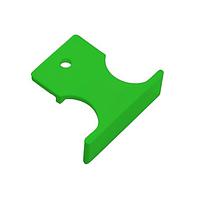 BIVAR CP-00 LE Card Ejectors PCB Handle, 1.25 in. Offset, Single Mounting Hole, Nylon, Lime