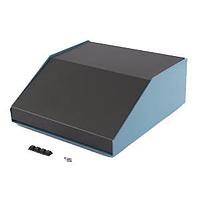 Hammond Manufacturing 1456KK4BKBU Sloped 30 Degree Slope Alum 10.2x4x10"Black/Blu