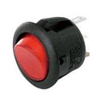 Shin Chin R13-112B-02-BRR Snap-In Rocker Switch 3P SPST ON-OFF ILLUM RED LED