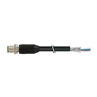 Murrelektronik 7000-15501-8051000 Connectors M12 male 0 shielded Y-cod. with cable, Hybrid, PUR 4xAWG20+1x4xAWG26 shielded bk UL/CSA 10m