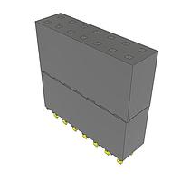 Samtec ESW-107-58-G-D Sockets .100" Elevated Socket Strip