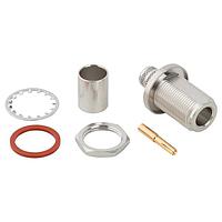 Amphenol RF 172220 Connectors N ST JACK BULKHEAD CABLE CRIMP