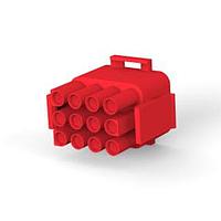 AMP Connectors - TE Connectivity 1-480708-2 Plug Housings PLUG HOUSE 12 POS RED UL94V-2