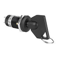 NKK Switches CKM12BTW01-025 Keylock Switches 16MM ON-ON TUBE KEY #025 RMVBLE 1 POS 3A