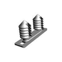 AMP Connectors - TE Connectivity 1437839-1 Accessories 107322A= DBL XMAS TREE CLIP/BLK