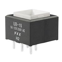 NKK Switches UB15SKW036G Pushbutton Switches LOW PROFILE PSHBTTN ILLMNTD/PC AND SLDR