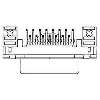 Molex / FCT 173109-1925 Receptacle FCT THT DSUB RA PC RCPT 15 PN W/SNAPIN