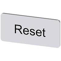 SIEMENS 3SU19000AC810DU0 Labeling Plate, Reset INSCR. LABEL, SILVER 12.5 X 27MM, RESET