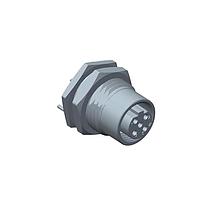 Amphenol LTW MSDS-04PFFP-SF8001 Sensor Cables / Actuator Cables M12 Circular Metric Connector, D Code, Metal, 4A, 04 pins, Female Connector, Female Contact, Hexagonal, PG9, Screw Thread, PCB 180 , Receptacle, Front Fastened, Panel Thickness 4.5, IP68 / IP69K