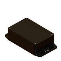 Serpac RBF53P06B10B NEMA/IP Rated Black/Black Flanged Base Plastic Box Enclosure for Wall/Surface Mount