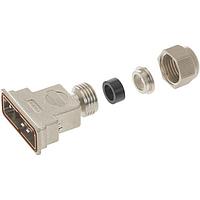 HARTING 09670250538 Strain Relief Backshell 25P HOOD TOP ENTRY METALLIZED THRMPLSTC