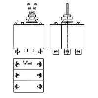 Sensata Technologies - Airpax M55629A22-SM-SM-SM Circuit Breakers Cir Brkr, Hyd Mag, 3 pl, 250VAC, 20A,panel seal