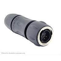 Eaton Souriau-Sunbank UTGX6JC10E98PX Plugs Plug, with cable gland backshell, with 6 male solder contacts, IP68/69K in unmated conditions, keying X