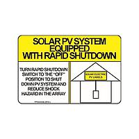 Panduit PPS0406BLERS-L Solar PV System Equipped with Rapid Shutdown Solar Label, 4.00" H x 6.00" W, 'Solar P