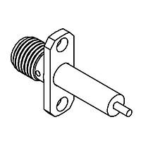 Radiall R125464000 Panel Receptacles SMA / 2 HOLE FLANGE JACK RECEPTACLE WITH CYLINDRICAL CONTACT