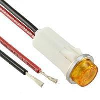 VCC 1092C3-125VAC Indicators PMI .5in. LED 125V Wire Hi-Hat Amber