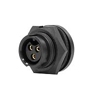 Switchcraft W7381-3SG-3ES Standard Circular Connector Mini-Con-X Panel, 3-pin 16, Female, PC Tail (0.187 in), Bulk