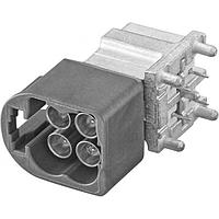 Rosenberger AMS29D-40MZ5-Z PCB Connectors quad PCB, right angled with housing