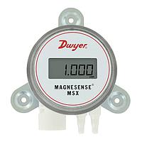 Dwyer MSX-W23-IN-LCD MSX Magnesense® Differential Pressure Transmitter, 32 Ranges, Dual Output (Differential, 28 inH₂O, Stepped Barb Fitting, 1/8 in, 3/16 in, 1/4 in, IP66, NEMA Type 4X, UL94 V-0, UL 2043 (Plenum))