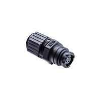 Amphenol LTW PLD-02BMFA-QL7001 Standard Circular Connector Ceres, Others (PLD), Plastic, 5A, 02 pins, Male Connector, Female Contact, Straight, Push Lock, Solder, Field Installable, F4.5 - F6.5mm, IP67