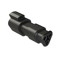 Amphenol SINE Systems AT04-3P-SR02BLK 3-Way Recpt 3-Way RD Seal Strain Relief Black