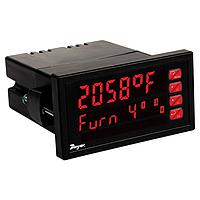 Dwyer LTI-141 Temp Panel Meter, Dual-Line 6-Digit, NEMA 4X, 2-4 Relays, USB Prog (85 to 265 Vac)