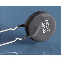 Ametherm MCL20 500100-A PTC 19mm 1ohms 20A Inside Kinked Leads