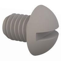 Essentra Components 011032R025 Round Slotted Round Slotted Screw, #10-32 Thread, 1/4 Lg