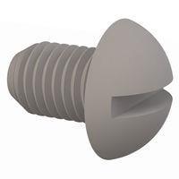 Essentra Components 012528R037 Round Slotted Round Slotted Screw, 1/4-28 Thread, 3/8 Lg