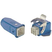 HARTING 10360070003 Headers & Wire Housings Han-Kit-ExQ7 Crimp - Han Ex Q7, 7pins+GND, straight hood, angled housing  (IECEx Intrinsically Safe - IEC EN 60079)