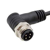 Bulgin PXPTPU78RAM04ACL020PUR Sensor Cables / Actuator Cables 4 Contacts 7/8" Right Angled Male 2m Cable