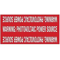 HellermannTyton 596-00207 Solar Label PV POWER SOURCE 25/PK