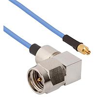 Amphenol SV Microwave FSSMPS-047-MRSMA-120 RF Cable Assemblies SMPS Straight F  SMA R/A M 12"Cable