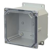 Hammond Manufacturing PCJ664CCF Screw Cover Polycarb 6X6X4 Lift Off Clr w/Flange