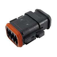 DEUTSCH - TE Connectivity DT06-08SA-CE12 Housings PLG, 8P, BLK, E, SEAL RET, XCAP, A