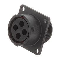 Amphenol SINE Systems RTS014N4S03 Connectors RCP SQ FL 4POS SZ 14 SCKT SEAL