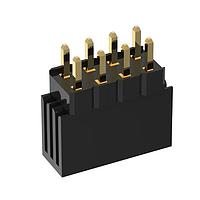 Amphenol Commercial Products G800LQ592018DHR Pin Strip Pin Header 2.54mm Pitch STR DIP,2x4Pin,G/F,LCP,6.0mm*2.54mm*3.0mm,Color-Black