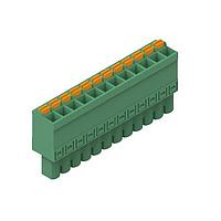 Wurth Elektronik 691304500012 Plugs WR-TBL 5.08mm pitch Monoblock Cable Green Vertical cable entry Plug Screwless Push In 12P