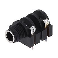 Amphenol Audio ACJM-PHR Phone Connectors 1/4"HOR CHASIS CONN PLSTC