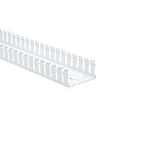 HellermannTyton 181-42010 Slotted Wall Wiring Duct Slotted Wall Wiring Duct, 4" x 2", Non-Adhesive, PVC, White, 120ft/Carton