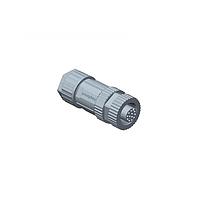 Amphenol LTW MSBP-05BFFA-SL8001 Straight M12 Circular Metric Connector, B Code, Plastic, 4A, 05 pins, Female Connector, Female Contact, Straight, Screw Thread, Solder, Field Installable, F4.5 - F6.5mm, IP68 Mated