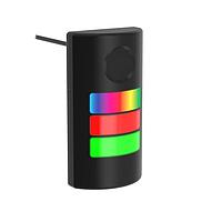 Banner Engineering TLF100P3 Multicolor RGB Flush Mount Tower Light TLF100 Pro with Pro Editor; 3 Segment; Black Housing; 12-30 V dc; Environ. Rating: IP65; IP69K; Colors: Multicolor; 2 m (6.5 ft) Integral Cable