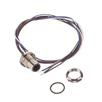 Amphenol CONEC 43-01013 Connectors 5P WIRE LEAD M12 BACK MNT PLUG