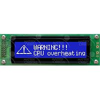 Matrix Orbital LK202-25-WB-E LCD Character Display Modules 20x2 Wht Txt Blu B/G Ext. Temp 25 key