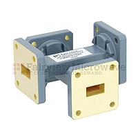 Fairview FMWCP1045 40 dB WR-51 Waveguide Crossguide Coupler With Square Cover Flange from 15 GHz to 22 GHz