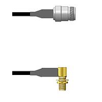Amphenol Custom Cable Q-1W02R0008036i RF Cable Assemblies N-SJ/SMA-RJB RG58 36I