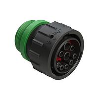 Amphenol SINE Systems AHDP06-24-91SN-STA Connectors 9 Position Plug, Socket, ISOBUS, Shell Size 24, Normal Diameter Seal (Green), Small Thread Adapter